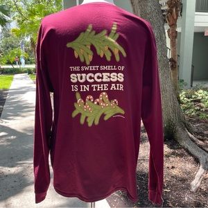 Hanes Maroon Casino Gambling Shirt Size XL Christmas Holiday Resort Blackjack